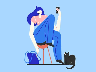 scrolling brush character female girl illustration illustrator ipad ipadpro procreate scene texture