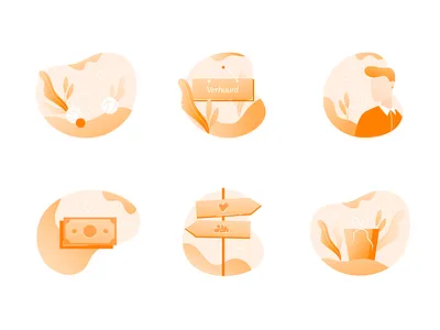 Real estate brain branding business design ebook editorial illustration flat games gradient heart illustration magazine man money plants present sign ui vector