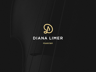 Diana Limer classical music d design diana logo music musician name note violin
