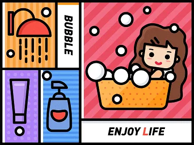 Wonderful Day - enjoy life design illustration ui 向量 图标 插图 设计