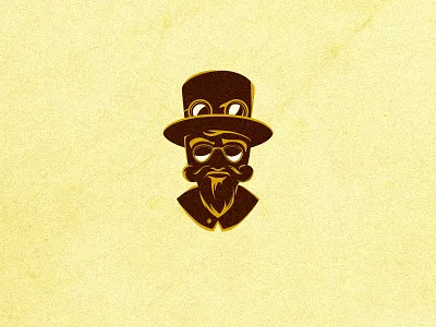 Steampunk logo beard buy design forsale glasses hat head logo logotype man mustache online ready sale steampunk unique