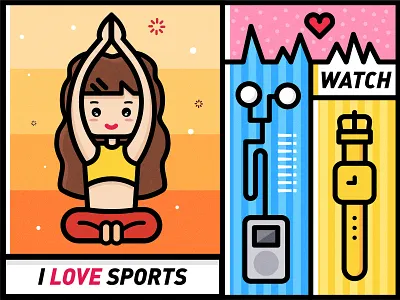 Wonderful Day - healthy lifestyle design illustration ui 向量 图标 插图 设计