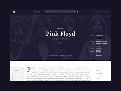 Wikipedia website redesign (concept) - Article Page article articles blog design news redesign site ui ux website wikipedia