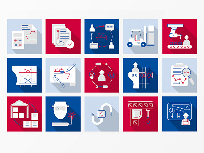 Occupations Icons in colors community engineering flat icon icon set iconography jobs marine occupation pictogram shipping sign vector work