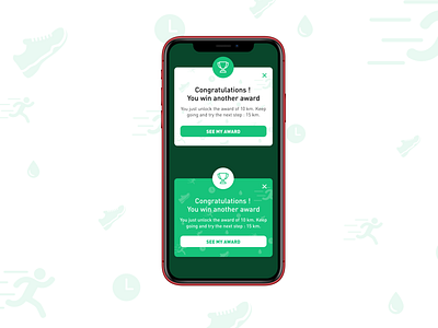Pop up / overlay Daily UI award congrats daily ui daily ui 016 dailyui green icon overlay pop up popup sports