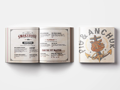 2018 Guy Fieri's Pig & Anchor Menu barbecue bbq carnival carnival cruise line cruise food foodie guy fieri menu menu design print vacation