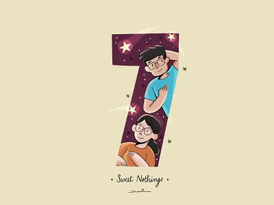 36 Days (numbers edition) #7 illustration logo sketch typography ui ux vector