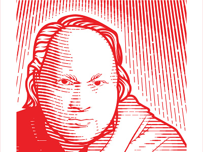 Ustad artist engraving illustration line line art line engraving portrait portrait illustration traditional vector729