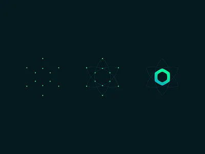Unused Logo Concept ai branding geometic green grid logo organic