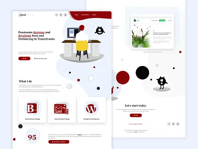 Portfolio Homepage Redesign for 2019 clean design colors creative design design design front end back end freelancer illustrations minion mobile design personal personal brand portfolio romania transylvania vampire web design web designer website wordpress