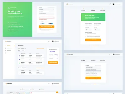 Web app for tax returns app screens dashboad dataset form forms login sign up signup split screen ui ux webapp