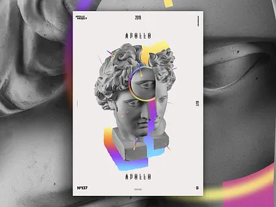 Up-Gradient #3 Poster #137 challenge colorful conception creation creativity design challenge design experiment gradient graphic design graphic designer inspiration minimalist minimalistic photoshop poster poster art poster design process speed art statue