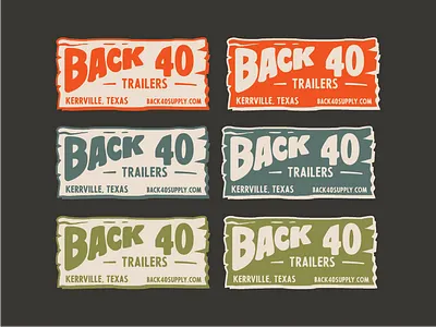 Back 40 Trailers - Color Comps branding design farm illustration logo ranch retro rural typography vector vintage