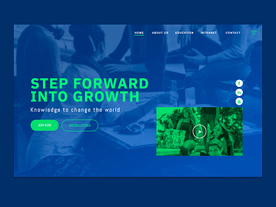 STEM Home Design blue courses education green high school navy blue schools stem students technology uiux white