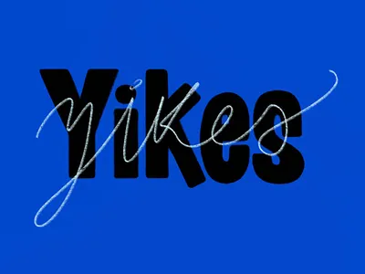 Yikes design gif typography