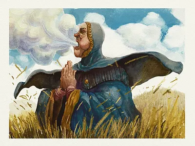 Wind whisperer adobe photoshop character design concept art fantasy fantasy art photoshop photoshop art traditional media visual development watercolor watercolor art watercolor illustration watercolors