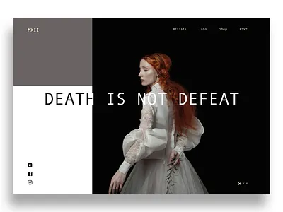 Landing Page - Photography Exhibit art character clean concept fashion flat graphic design interface lettering minimal photography simple sketch type typograhy ui ux web website