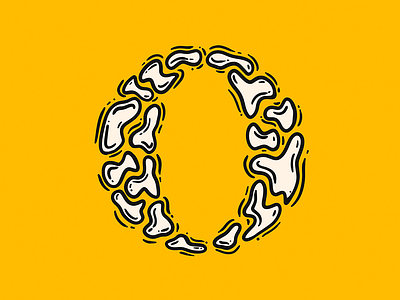 O 36days adobe 36daysoftype design illustration illustration art letter lettering o procreate type typography yellow
