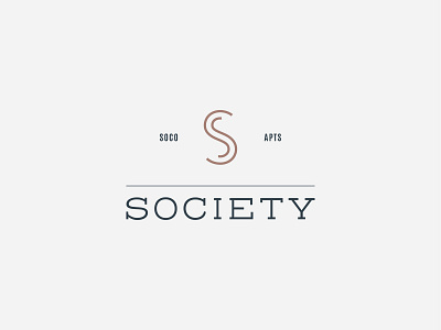 Society Logo apartments brand branding emblem identity logo mark