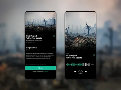 Audio Briefings (2/2) audio player branding briefing design design systems mobile design news product design publishing ui ux video player