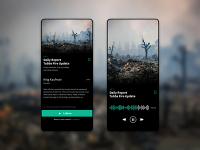 Audio Briefings (2/2) audio player branding briefing design design systems mobile design news product design publishing ui ux video player