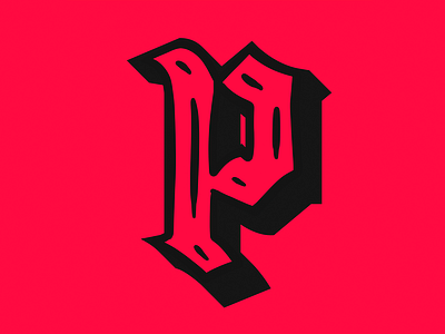 P 36daysoftype design fraktur gothic illustration illustrator lettering p procreate type typography vector