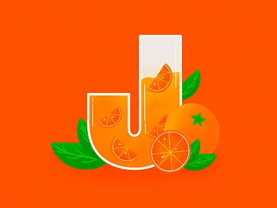 J 36daysoftype design illustration j juice lettering noise orange orange juice procreate texture type