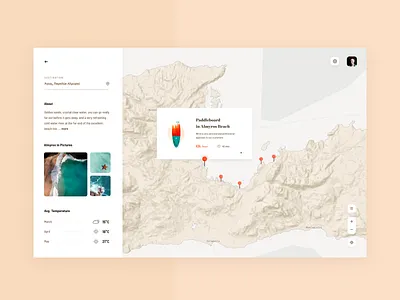map view about application brandnew clean details interface map minimal pin place simple temperature ui zoom