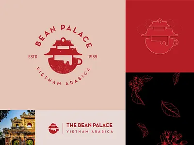 Coffee shop logo concept_Day 6/50 bean brand classic coffeeshop design icon illustration logo monogram palace traditional vietnam