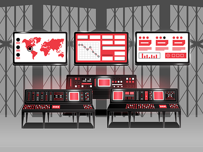 Control Room access control panel control room glow gradients security technology