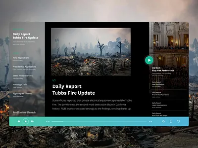 Audio Briefings (1/2) audio player branding briefing design design systems news product design publishing ui video player