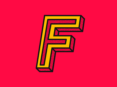 F 36daysoftype halftone hand lettering illustration letter lettering lettering art lettering challenge photoshop type