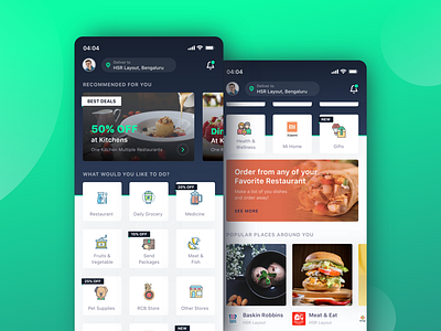 Package/Food Delivery Appication app app design apps dark delivery food interface layout light mobile ui ux