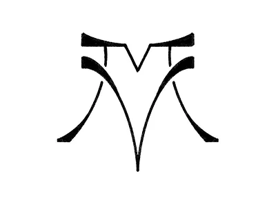 More m and v monogram exploration logo monogram procreate type typography