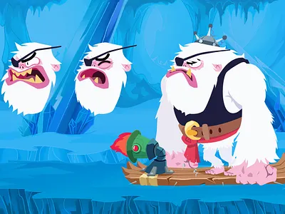 Background Snow Cueva Rajdu character design doodle gamedesign illustration vector