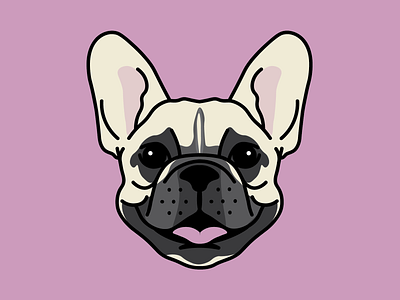 Babe, the Frenchie. badge dog french bulldog frenchie hat nashville patch pink