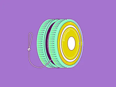 Yoyo 90s adobe illustrator cc art childhood graphics illustration illustrations illustrator millennials purple vector visual
