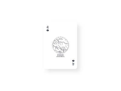 Voyageurs Vintage Card Design 4 of spades card design minnesota vintage card voyageurs