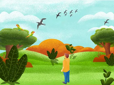 Panorama animation crayon design illustration vector