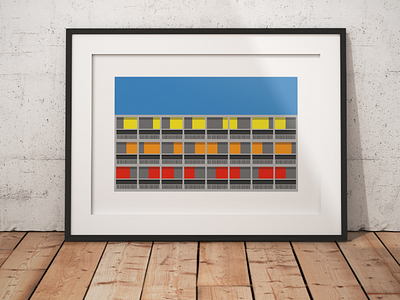 Park Hill, Sheffield print. brutalism brutalist architecture brutilist print park hill park hill illustration print sheffield sheffield art sheffield artist sheffield illustration sheffield poster sheffield print south yorkshire