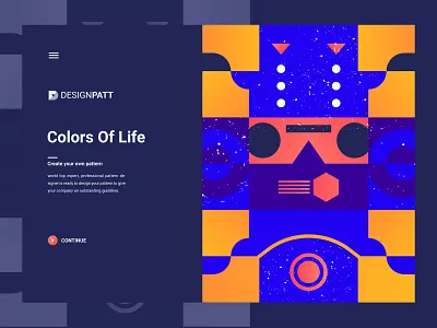 Design Patt Landing Page clean ui flat design illustration illustrations illustrator lettering minimal minimalistic modern painting pattern pattern art puzzle shapes shot simple texture ui ux vector