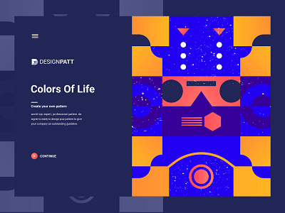Design Patt Landing Page clean ui flat design illustration illustrations illustrator lettering minimal minimalistic modern painting pattern pattern art puzzle shapes shot simple texture ui ux vector