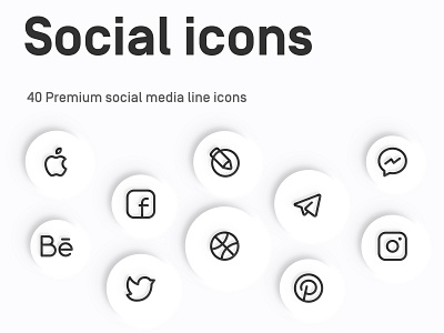Premium Social Media Icons branding bussines dashboard design flat flat icons graphic design icon icons icons design logo logo branding logo design social icon social media social media banner startup startup icon