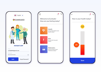 Healthcare App UI health health app health app ui healthcare healthcare app iphone ui patient care ui design uxdesign