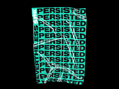 'Nevertheless She Persisted' 2020 3d adobe adobe dimension america american politics brutalism democratic party democrats elizabeth warren green green new deal political politics poster print repitition sketch trump usa