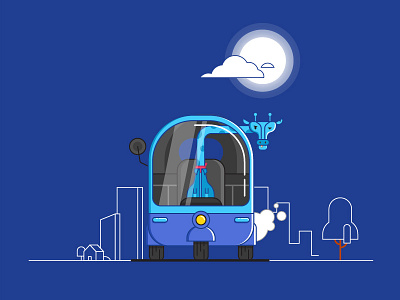 The rickshaw Driver animal city driver flat design giraffe illustraion night rickshaw