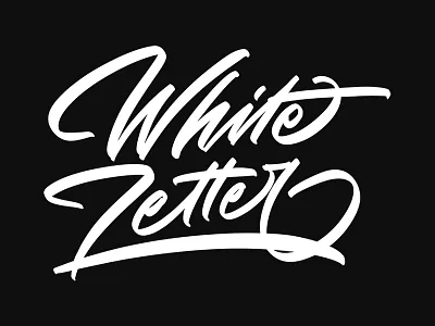 White Letter branding brush calligraphy calligraphy design font graffiti hand lettering illustration lettering logo logotype script typeface typography