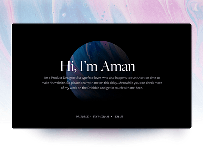 My Porfolio Website (an one pager actually) color design portfolio website website design