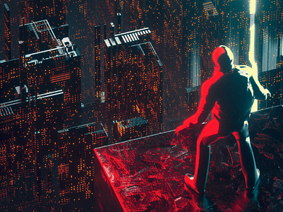 City View 3d render comicbook
