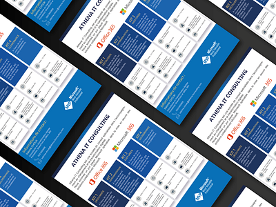 Flyers Athena-IT Consulting blues brand design brand identity branding communication design flyer vector